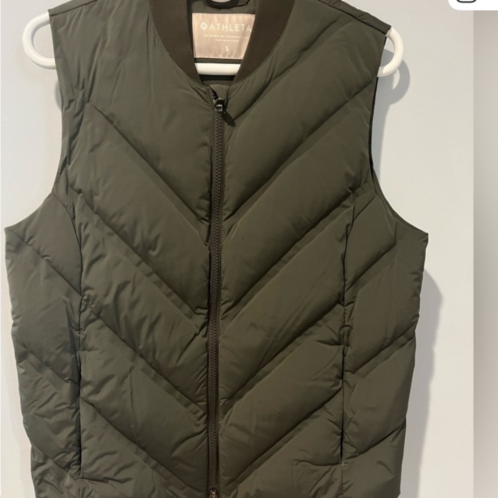 Athleta Dark Green Quilted Vest